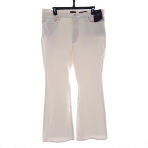 Banana Republic Women's Size 35 Solid White High Rise Flare Jeans